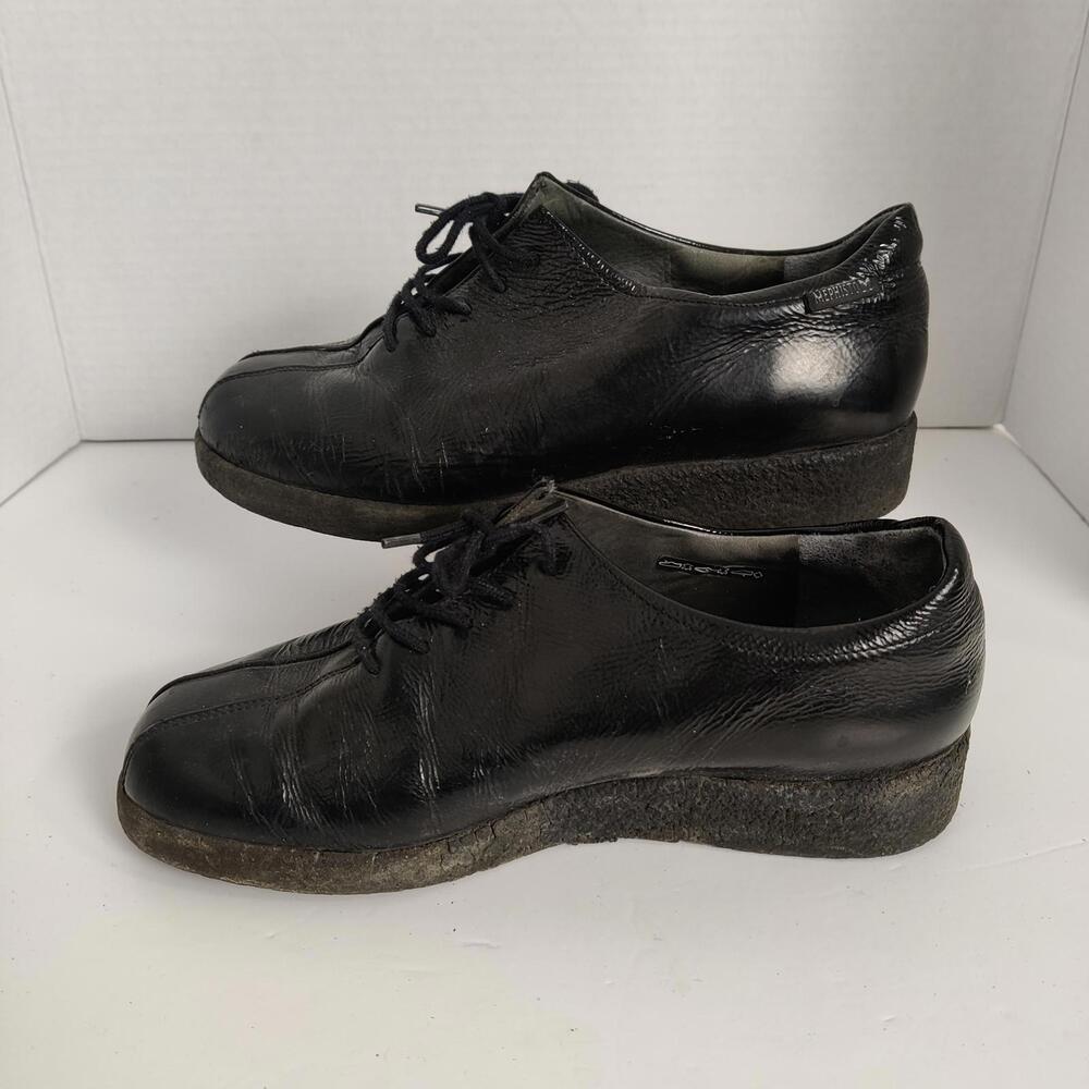 Mephisto Black Patent Leather Shoes Size US 7 Vintage Orthopedic - Picture 2 of 9